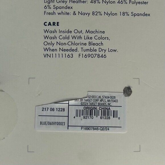 Cat & Jack Opaque Tights 3 Pairs Baby 0-6M Gray White Blue - Picture 5 of 5